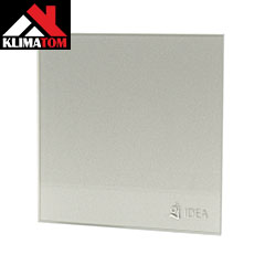 IDEA üveg előlap BASE ventilárhoz (20x20 cm), ezüst metál