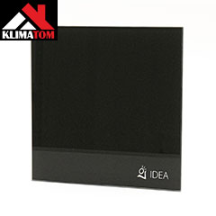 IDEA üveg előlap BASE ventilátorhoz (20x20 cm), fekete metál