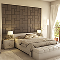 Műbőr 3D falpanel (Acotango  - Marrone) 60x60 cm