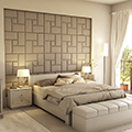 Műbőr 3D falpanel (Acotango  - Mokka) 60x60 cm
