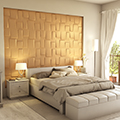 Műbőr 3D falpanel (Bonete - Bronz) 60x60 cm