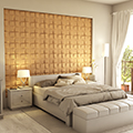 Műbőr 3D falpanel (Camicero - Bronz) 60x60 cm