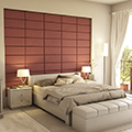 Műbőr 3D falpanel (Cotopaxi - Alizarin piros) 60x25 cm