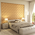 Műbőr 3D falpanel (Galeras - Bronz) 60x60 cm