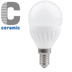 E14 LED lámpa (8W/210°) Kisgömb - meleg fehér Bilo Ceramic
