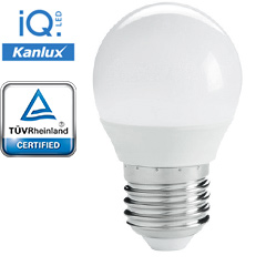 E27 LED lámpa (5.5W/220°) Kisgömb - természetes fehér (IQ LED - TÜV)
