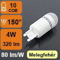 LED lámpa G9 (4W/150°) meleg fehér