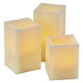 LED dekoráció (0.06W/1 LED) meleg f., gyertya szett, szögletes