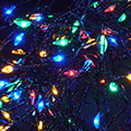 Kültéri nano fényfüzér (288 LED/2.4 méter) időzítővel - multicolor színes