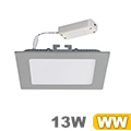 Katro LED panel IP44 ezüst (170 mm) 13W - meleg fehér