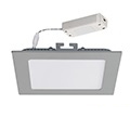 Katro LED panel IP44 ezüst (172 mm) 12W - meleg fehér