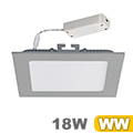Katro LED panel IP44 ezüst (225 mm) 18W - meleg fehér