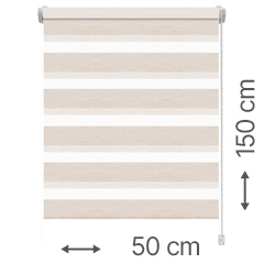 Mini zebra roló - sávroló oldalfeszítéssel (Z742 mokka, csíkos) ablakra: 50x150 cm