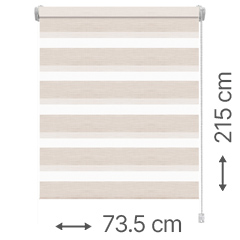 Mini zebra roló - sávroló oldalfeszítéssel (Z742 mokka, csíkos) ajtóra, ablakra: 73.5x215 cm