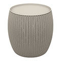 Knit single table műanyag tárolós asztal 41L - fém szürke