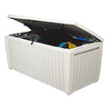 Pool box műanyag kerti láda 500L - fehér
