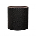 Cylinder S - henger alakú műanyag virágláda - Antracit (15L)
