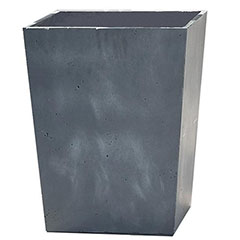 Beton szögletes műanyag virágláda (55 cm) sötétszürke