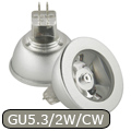 XX-LED lámpa MR16 GU5.3 (1 PowerLED/12V/KL) Hidegfehér