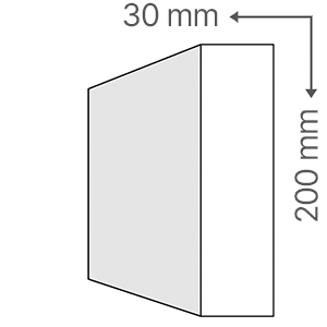 Sima léc 3 cm x 20 cm - natúr