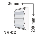 Kültéri díszléc NR-02 - natúr