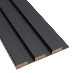 Fa hatású lamella, falburkolat - széles lamellával (275cm x 15.3cm x 1.5cm) - Indító elem, antracit