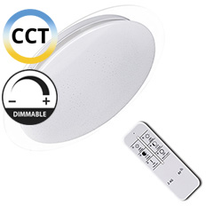 Mennyezeti LED panel csillag mintával (38W - kör) falon kívüli, több színhőm+fényerő állítás