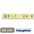 x.Merev LED csík (10x5050 SMD LED - 500 mm) hideg fehér
