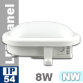 LED hajólámpa IP54 - ovál (8 Watt) - természetes fehér