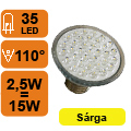 XX-LED lámpa E27 spot (35 LED/LM) 2,5W sárga