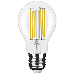 E27 LED izzó Retro filament (12W/320°) Körte - meleg fehér