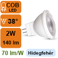 LED lámpa MR11-GU5.3 (2W/38°) hideg fehér