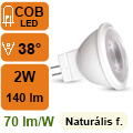 LED lámpa MR11-GU5.3 (2W/38°) természetes fehér