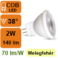 LED lámpa MR11-GU5.3 (2W/38°) meleg fehér