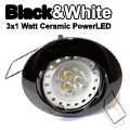 - LED Szpot lámpa szett - Black&White - 3x1W meleg fehér