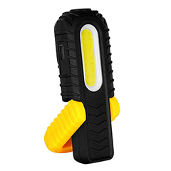LED munkalámpa (5+3W) akkus, fekete-sárga