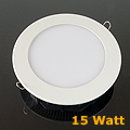 LED panel (200 mm) 15W (kerek) meleg fehér, süllyeszthető
