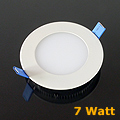 LED panel (120 mm) 7W (kerek) tiszta fehér, süllyeszthető