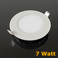 LED panel (120 mm) 7W (kerek) meleg fehér, beépíthető