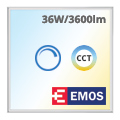 LED panel (600 x 600mm) 36W - színhőmérséklet és fényerő szabályzás