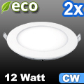 ECO LED panel (kör alakú) 12W - hideg fehér (2 db)