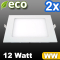 ECO LED panel (négyzet alakú) 12W - meleg fehér (2 db)