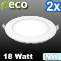 ECO LED panel (kör alakú) 18W - természetes fehér (2 db)
