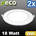 ECO LED panel (kör alakú) 18W - meleg fehér (2 db)