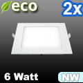 ECO LED panel (négyzet alakú) 6W - term. fehér (2 db)