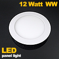 LED panel (172 mm) 12W (kör) meleg fehér, süllyeszth.