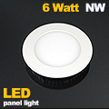 LED panel (120 mm) 6W (kör) term. fehér, süllyeszth.