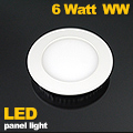 LED panel (120 mm) 6W (kör) meleg fehér, süllyeszth.
