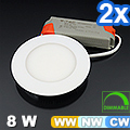 Dimmelhető, állítható színhőm. LED panel (8W) (2 db)