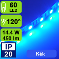 LED szalag beltéri (5050-60) - kék Legerősebb!